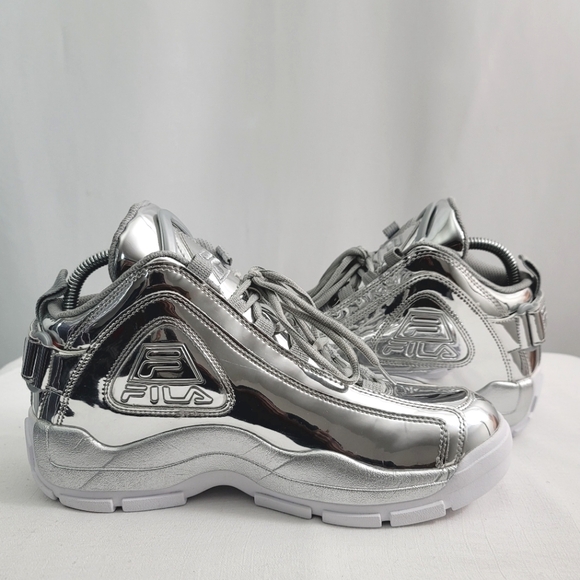 Fila Mens Size 10 Grant Hill 2 Mettalic Silver sneakers. - Picture 10 of 12